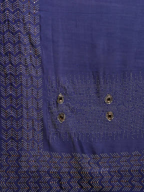 Poly Silk Saree With Embellished Border And Stones Work