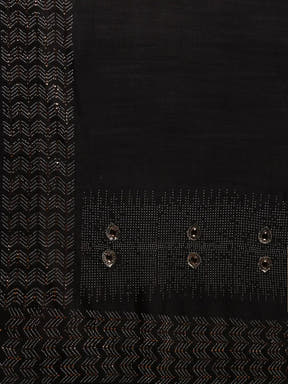 Poly Silk Saree With Embellished Border And Stones Work